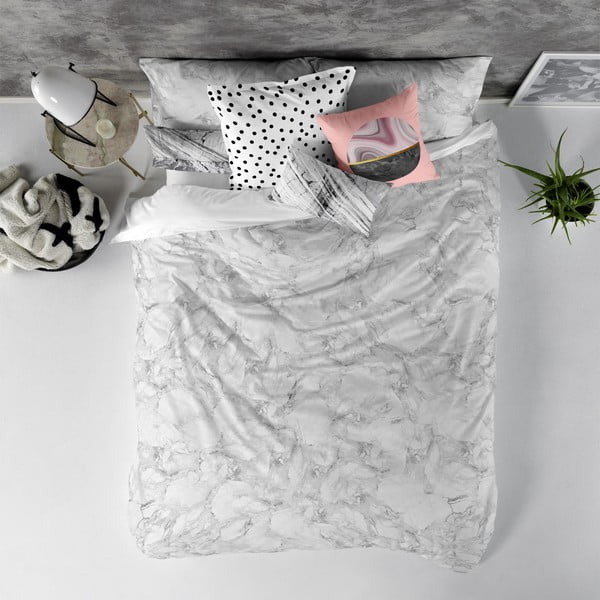 Памучна завивка Essence Marble, 240 x 220 cm - Blanc