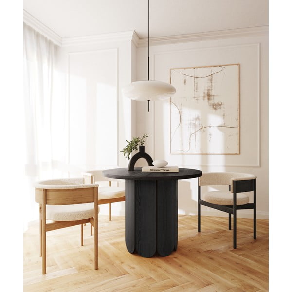 Кръгла маса за хранене от дъб ø 98 cm Soft - Woodman-image-2