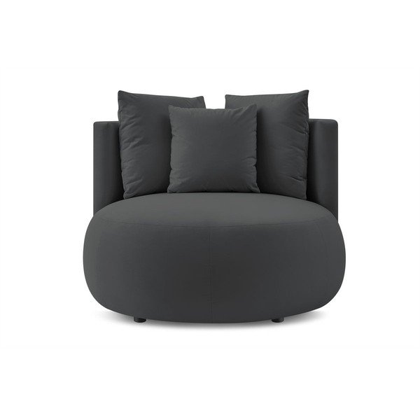 Тъмносиво кадифено кресло Cesar – Bobochic Paris-image-3