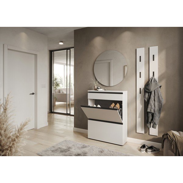 Кремава стойка за обувки 80x107x29 cm Baldone – Germania-image-1