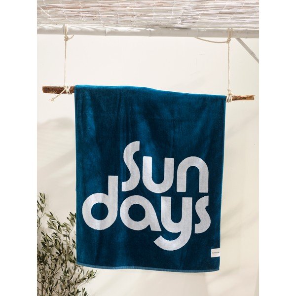 Синя плажна кърпа Nouveau Bleu - Sunnylife-image-1