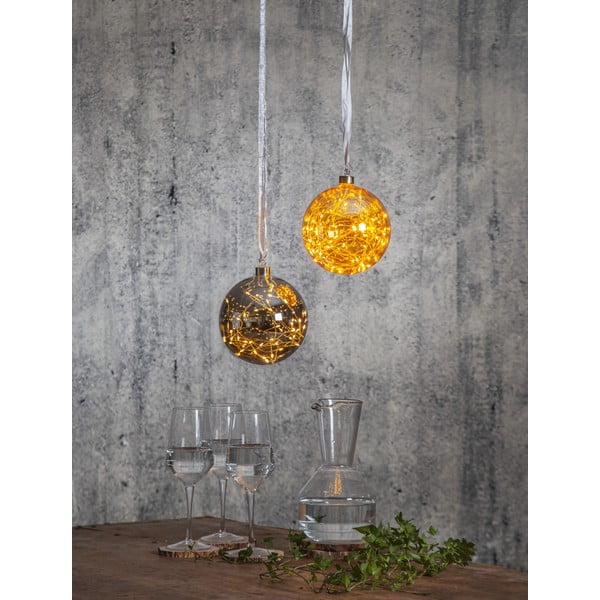 Тъмносива коледна светлинна украса ø 15 cm Glow – Star Trading-image-1