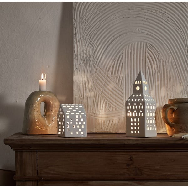 Керамичен свещник за чаена свещ Urbania Lighthouse Church Tower – Kähler Design-image-1