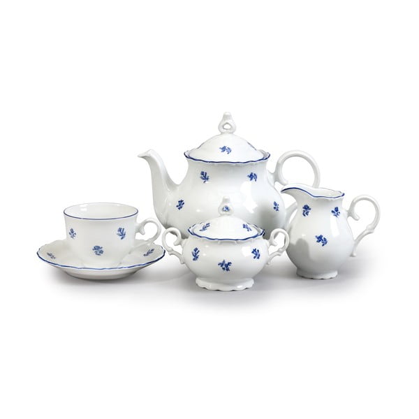 Порцеланов сервиз за чай със синьо цвете Ophelia - Thun