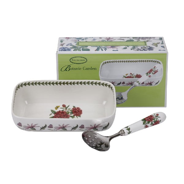 Комплект от порцеланова купа за маслини и лъжица от неръждаема стомана - Portmeirion