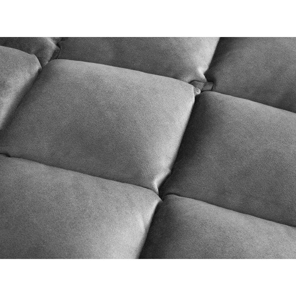 Светлосива табуретка с кадифена повърхност Flandrin - Interieurs 86-image-1