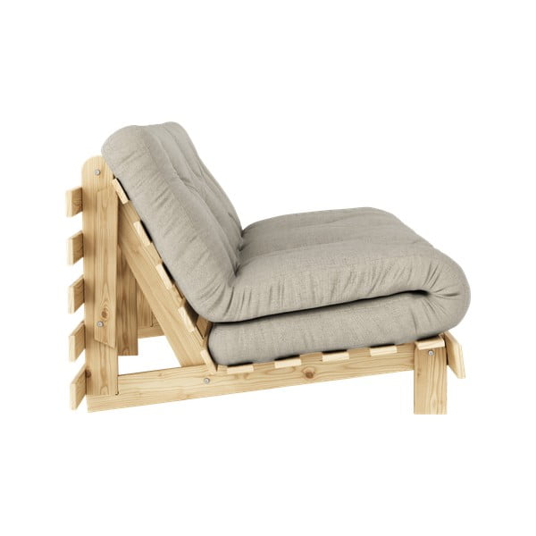 Сиво-бежов ленен разтегателен диван 160 cm Roots – Karup Design-image-4