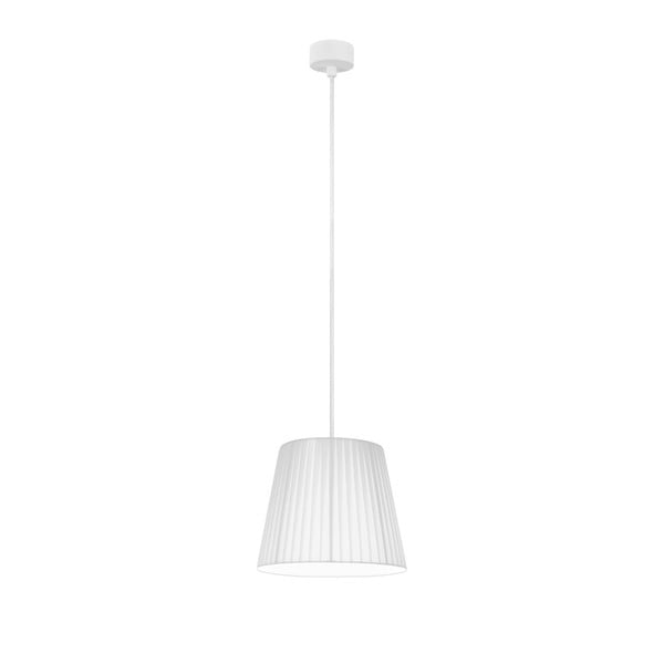 Бяла висяща лампа с бял кабел Kami, ⌀ 24 cm - Sotto Luce