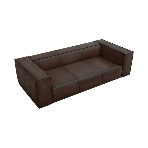 Тъмнокафяв кожен диван 227 см Madame - Windsor & Co Sofas-image-3