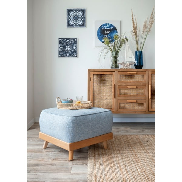 Светлосиня табуретка за крака Dazzling Daisy - Miuform-image-3