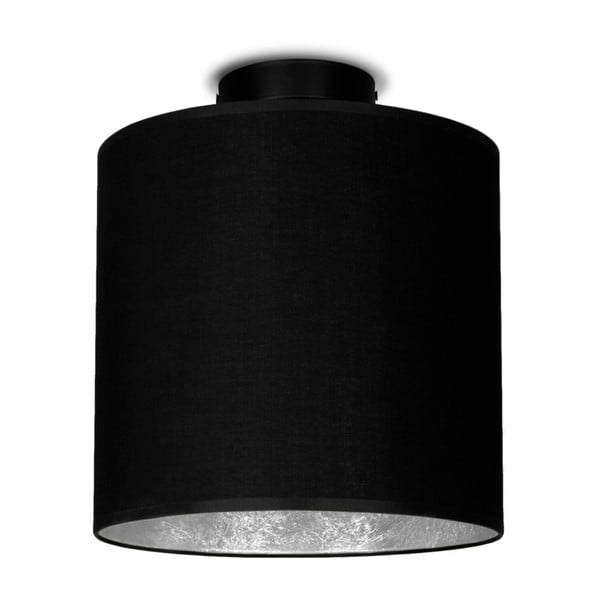 Černé stropní svítidlo s detailem ve stříbrné barvě Sotto Luce MIKA Elementary S PLUS CP