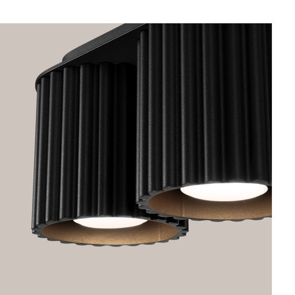 Черен метален прожектор 10x21 cm Zora – Sollux-image-4