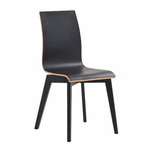 Черен трапезен стол с черни крака Grace - Rowico
