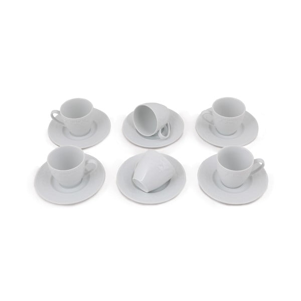 Комплект от 6 порцеланови чаши с чинийка Jeannette - Kütahya Porselen