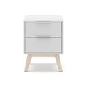 Бяло нощно шкафче Campus - Marckeric