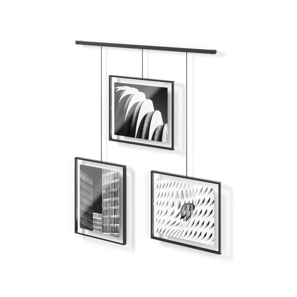 Черна метална рамка 3 бр. висяща 73x82 cm Exhibit – Umbra-image-3