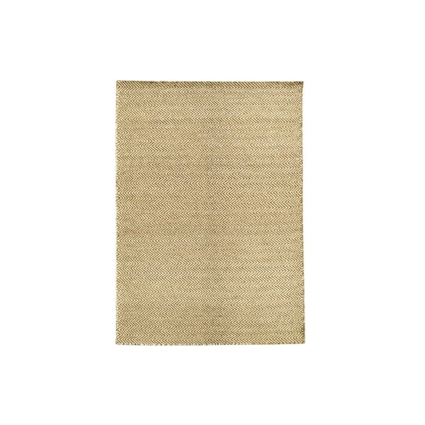 Ručně tkaný koberec Brown Zigzag Kilim, 107x158 cm