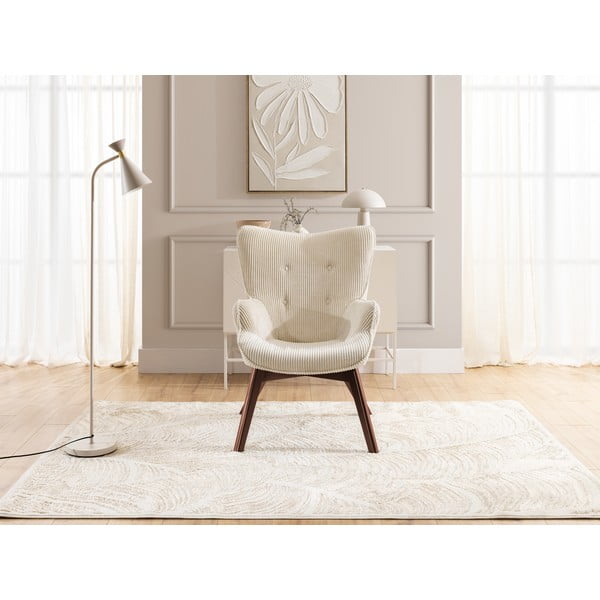 Бежово кресло от рипсено кадифе Niko – Ropez-image-1