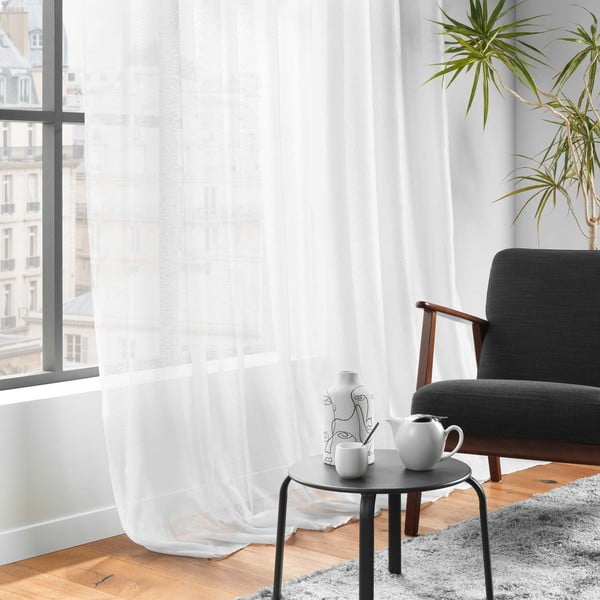 Бяла завеса от воал 400x240 cm Lissea – douceur d'intérieur-image-1