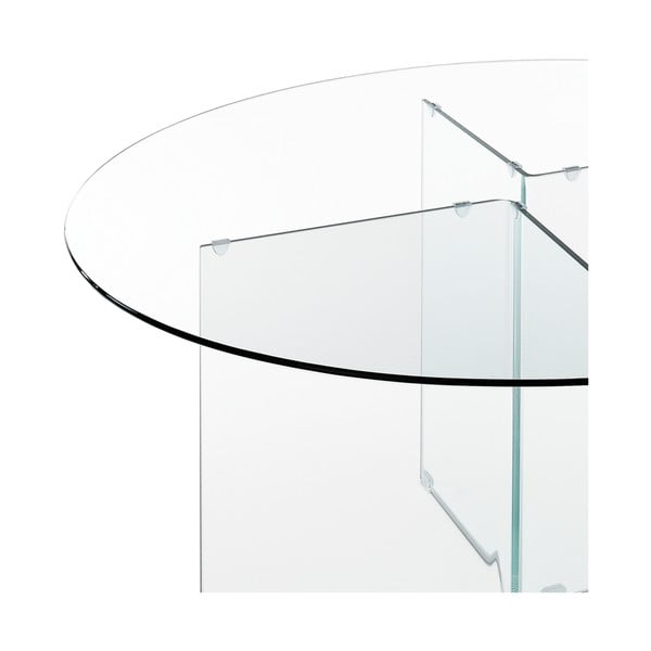 Стъклена кръгла трапезна маса ø 130 cm Kaya – Tomasucci-image-2
