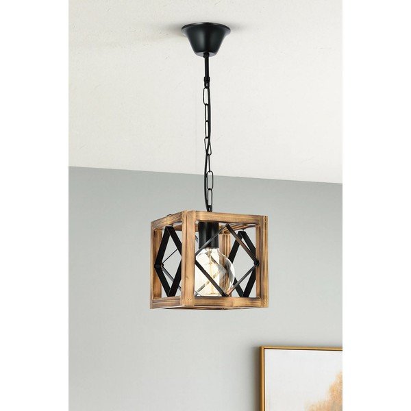 Висяща лампа от елхово дърво Zikzak Rustik - Opviq lights-image-1