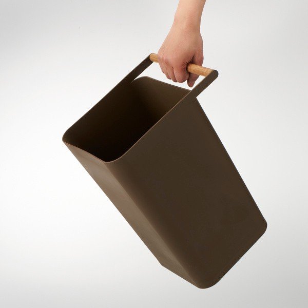 Hnědý koš na papíry YAMAZAKI Como, 9,5 l-image-2