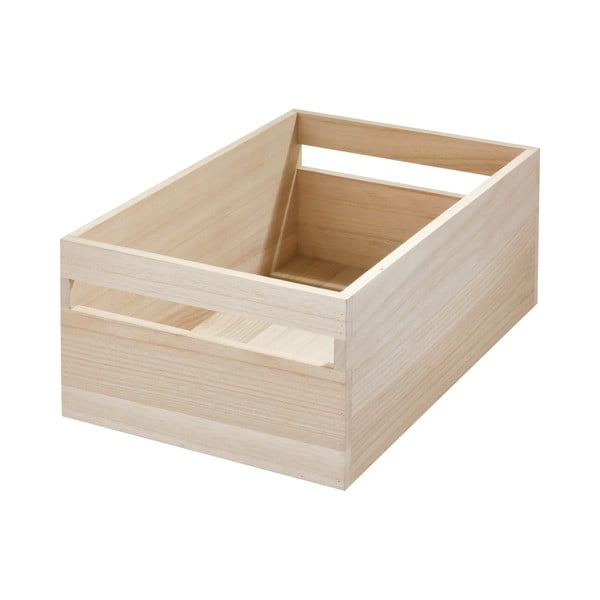 Кутия за съхранение, изработена от пауловния Дърво с дръжки, 25,4 x 38 cm Eco - iDesign