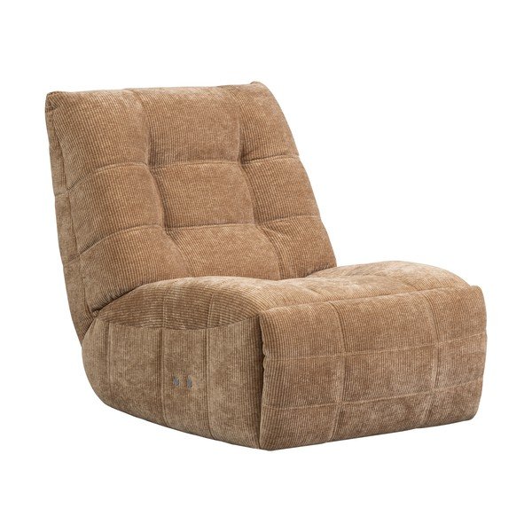 Светлокафяво кресло с регулируем наклон от рипсено кадифе Hein – WOOOD