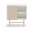 Бежово/кремаво матово нощно шкафче с рафтове Nube – Teulat