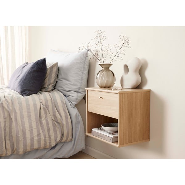 Висящо нощно шкафче с рафтове в дъбов декор Mistral - Hammel Furniture-image-3