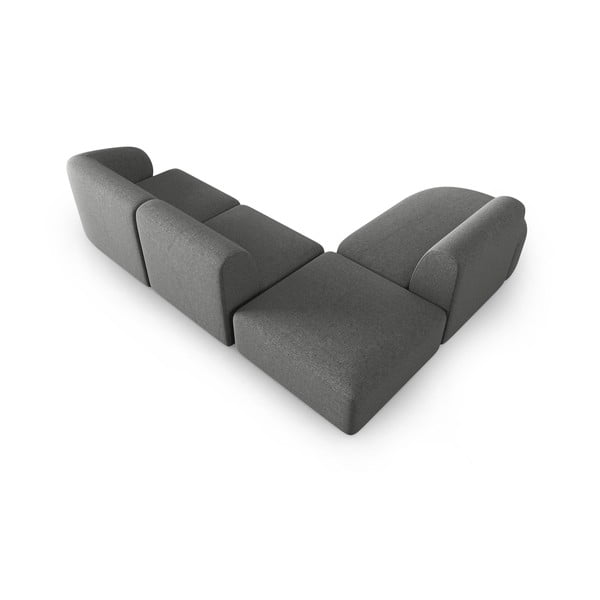 Сив ъглов диван, ляв ъгъл Shane - Micadoni Home-image-3