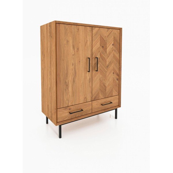 Шкаф от дъбова дървесина в естествен цвят 97x125 cm Abies - The Beds-image-2