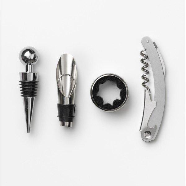 Комплект аксесоари за вино от неръждаема стомана The Essentials Wine Tools – Printworks