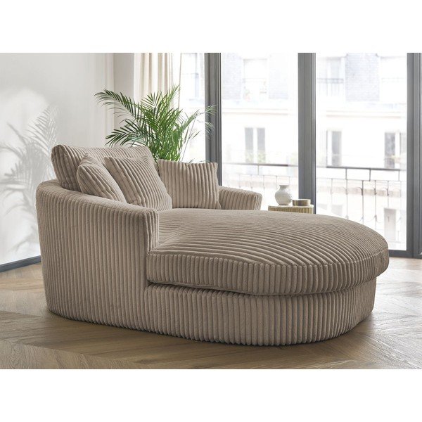 Кафяво-сиво кресло от рипсено кадифе Belem – Bobochic Paris-image-1