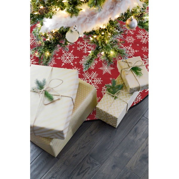 Памучен килим под коледната елха , ø 130 cm Freezy Snowflakes - Butter Kings-image-1