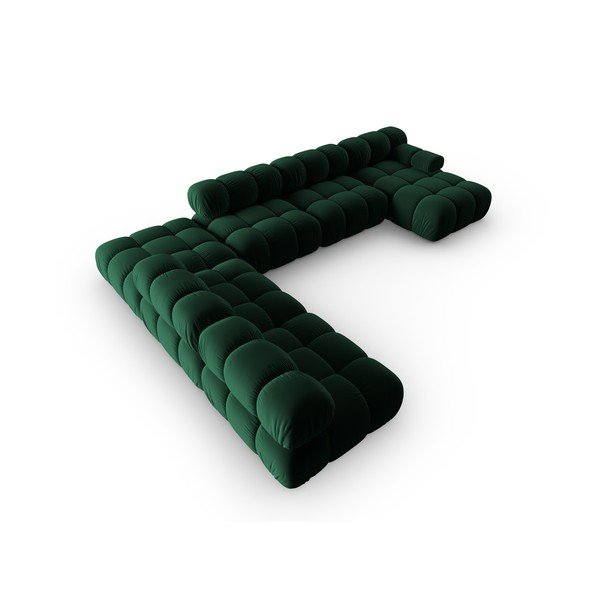 Зелен кадифен диван 379 cm Bellis - Micadoni Home-image-4