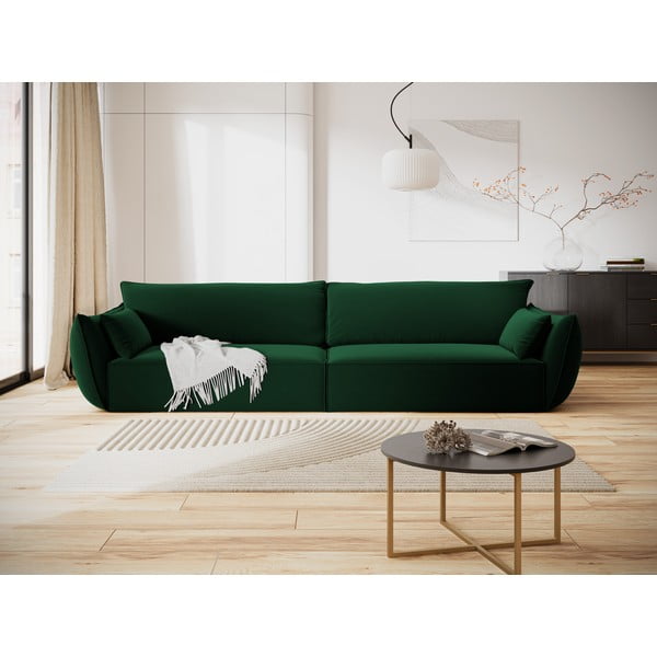 Тъмнозелен кадифен диван 248 cm Vanda – Mazzini Sofas-image-1