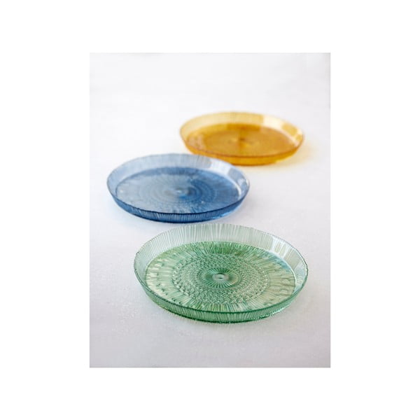 Синя стъклена чиния за сервиране ø 30 cm Kusintha - Bitz-image-4