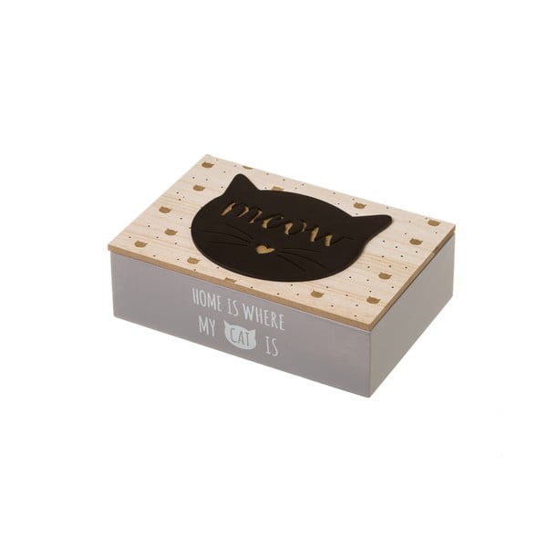 Кутия за съхранение Unimasa Kitty Black, 24 x 16 cm - Casa Selección