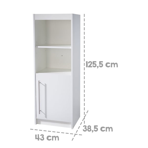 Бяла детска библиотека 43x126x38,5 cm Maren – Roba-image-4