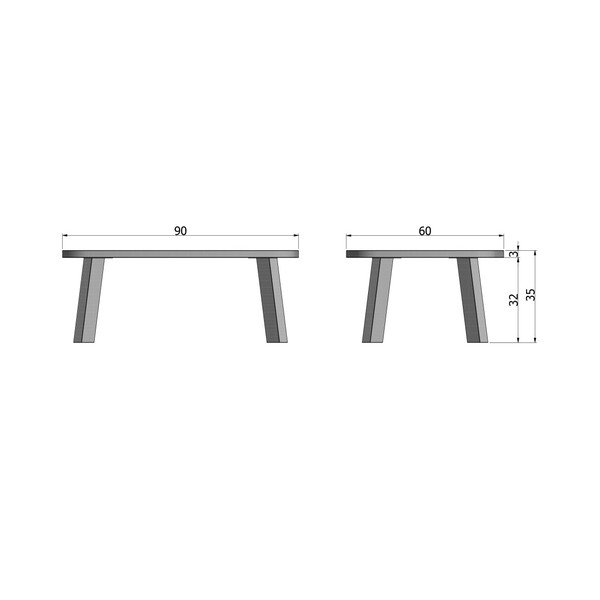 Konferenční stolek z dubového dřeva De Eekhoorn Tonda, délka 90 cm-image-1