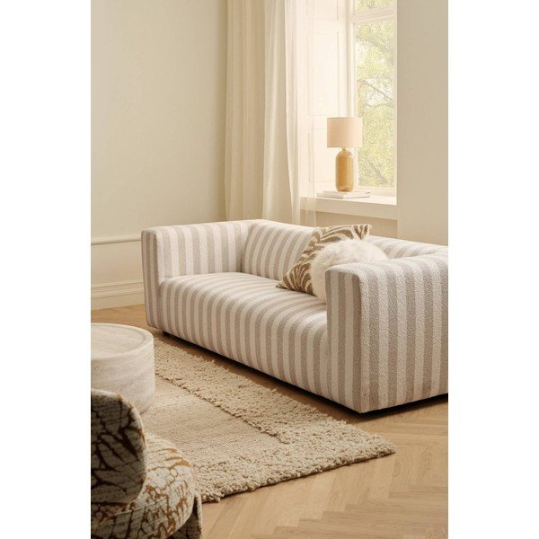 Бежов/кремав шенилов диван 220 cm Lisa – Ellos Home-image-1