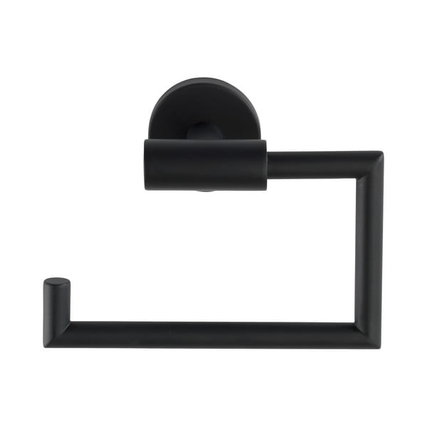 Матово черно стенен държач за тоалетна хартия от неръждаема стомана Bosio – Wenko-image-2