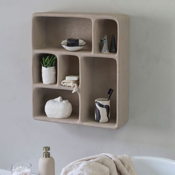 Светлосив двуетажен рафт от камък Art Studio - Mette Ditmer Denmark-image-2