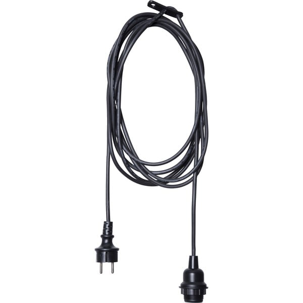 Черен кабел с конектор за крушка, дължина 5 m Ute - Star Trading
