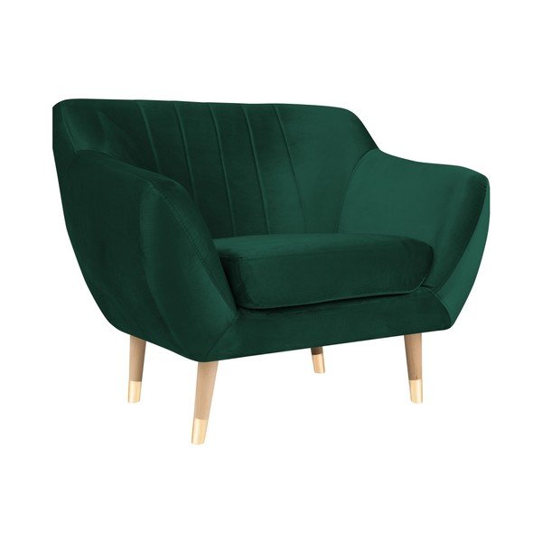 Кресло от тъмнозелено кадифе Benito - Mazzini Sofas-image-2