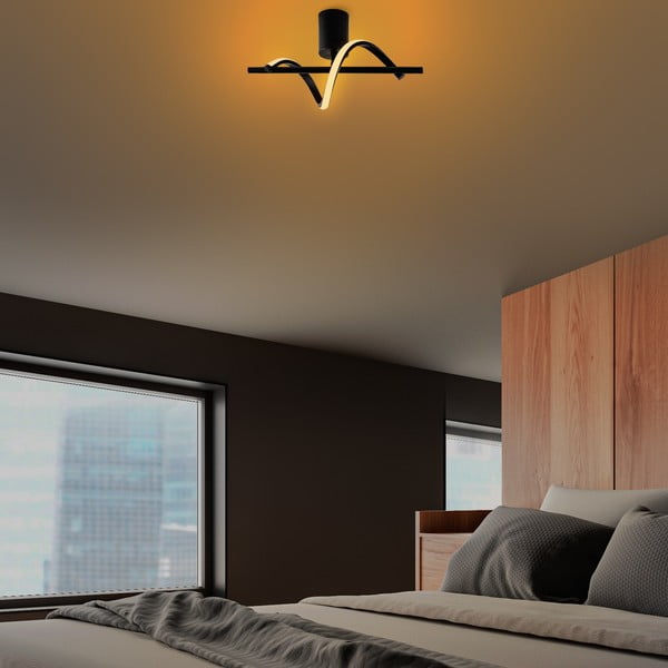 Черно LED осветително тяло за таван 7x41 cm Likma – Opviq lights-image-2