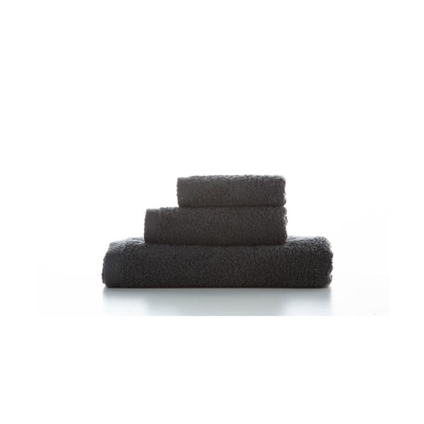 Комплект от 3 тъмно сиви памучни кърпи Lisa Coral - El Delfin