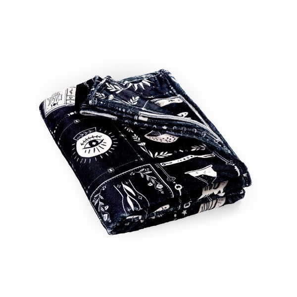 Черно одеяло с хелоуински мотив от микроплюш 130x170 cm Enchanted Witchcraft – Catherine Lansfield