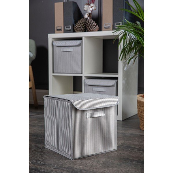 Кутия за съхранение от плат с капак - Mioli Decor-image-1